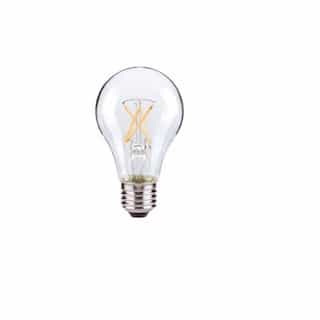 Satco 8.5W LED A19 Edison Bulb, 2700K, 90 CRI, Clear