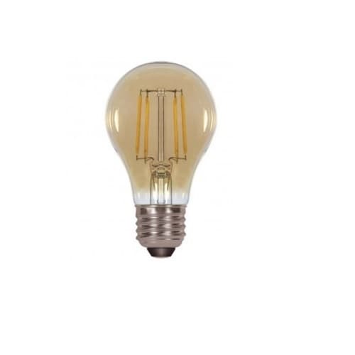 Satco 4W LED A19 Edison Bulb, 2200K, Antique Amber