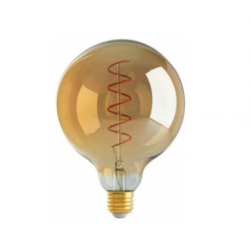 Satco 4W G40 LED Filament Bulb, Spiral Filament, 2000K, Antique Amber