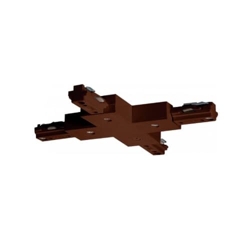 X Connector for Track Lighting, Brown