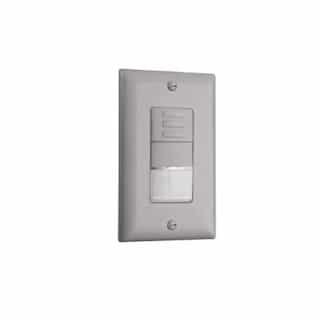 Steinel PIR Vacancy Sensor Wall Switch w/ Dimming, 120/230/277V, Gray