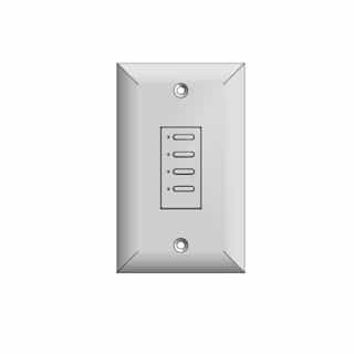 LV Series Momentary Switch w/ Green LED, 1 Button, White