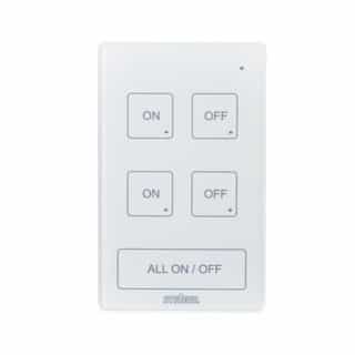DCS ON/OFF Wall Switch, 2 Zone, White