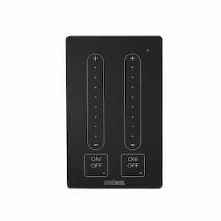 DCS Dimming Wall Switch, 2 Zone, Black