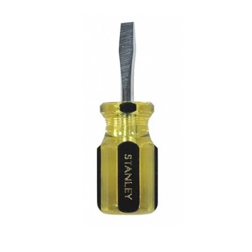 Stanley 1.5-in Stubby Screwdriver, .25-in Slotted Tip