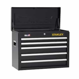 Stanley 26-in Top Tool Chest w/ 5 Drawers, Black