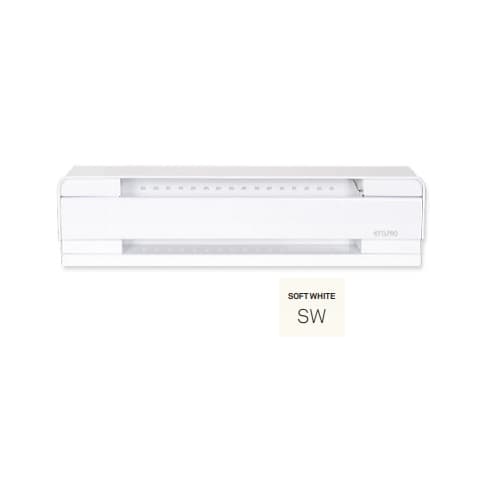 500W Electric Baseboard Heater, 250 Sq Ft, 1706 BTU/H, 120V, Soft White