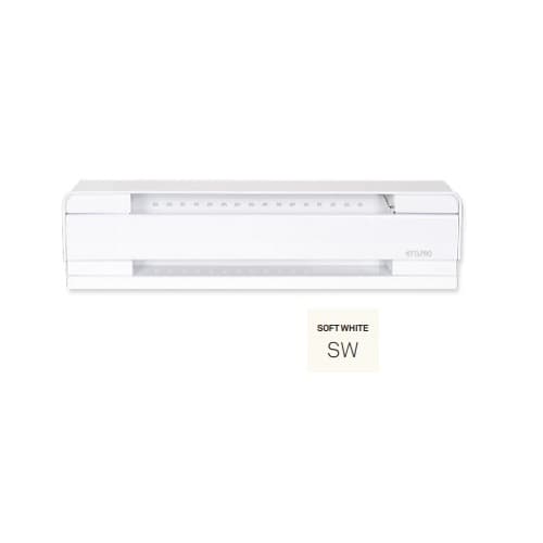 500W Electric Baseboard Heater, 250 Sq Ft, 1706 BTU/H, 240V, Soft White