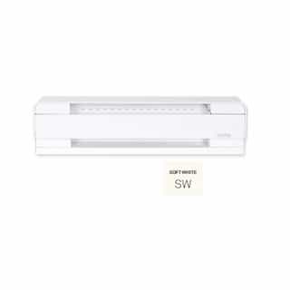 750W Electric Baseboard Heater, 250 Sq Ft, 2560 BTU/H, 120V, High Altitude, Soft White