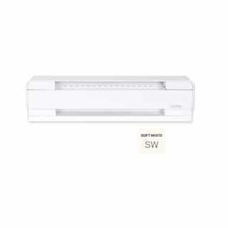 1000W 4-ft Electric Baseboard Heater, 250 Sq Ft, 3413 BTU/H, 208V, Soft White
