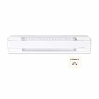 1500W 6-ft Electric Baseboard Heater, 250 Sq Ft, 5119 BTU/H, 240V, Soft White