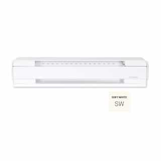 1500W 6-ft Electric Baseboard Heater, 250 Sq Ft, 5119 BTU/H, 208V, Soft White