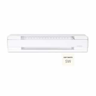 2000W 8-ft Electric Baseboard Heater, 250 Sq Ft, 6825 BTU/H, 240V, High Altitude, Soft White