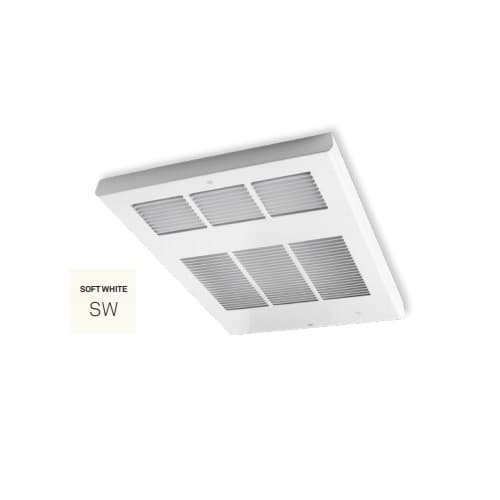1500W Ceiling Fan Heater w/ Thermostat, Single, 240V Control, 480V, Soft White