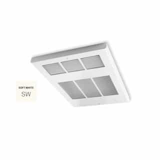 3000W Ceiling Fan Heater w/ Thermostat, Single, 240V Control, 480V, Soft White