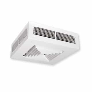 2000W Dragon Ceiling Fan Heater w/ Built-in Thermostat, 3 Ph, White
