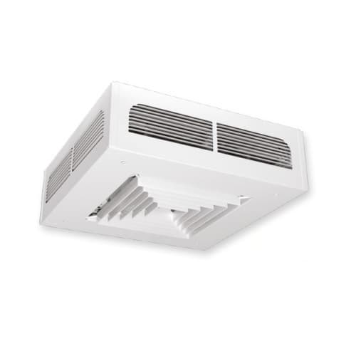 4000W Dragon Ceiling Fan Heater w/ Thermostat, 450 CFM, 13651 BTU/H, 3 Ph, 480V, White