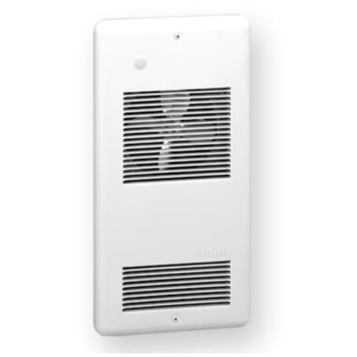 1000W Pulsair Wall Fan Heater w/ Built-in Single Pole Thermostat, 3413 BTU/H, 277V, White
