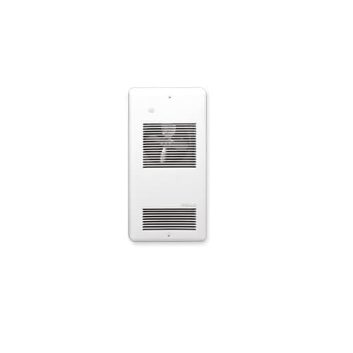 2000W Wall Fan Heater w/ Built-in Double Pole Thermostat, 6825 BTU/H, 240V, White