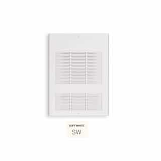 1500W Wall Fan Heater w/ Built-in Thermostat, Single, 5119 BTU/H, 120V, Soft White