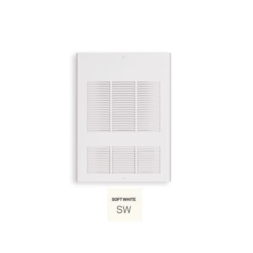 Stelpro 1500W Wall Fan Heater w/ Thermostat, Up To 175 Sq.Ft, 5119 BTU/H, 480V, Soft White