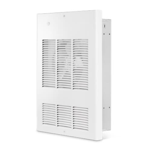 1500W Wall Fan Heater w/ Built-in Thermostat, Single Unit, 5119 BTU/H, 277V, St. Steel