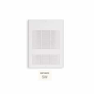 2000W Wall Fan Heater w/ Built-in Thermostat, Single, 240V Control, 480V, Soft White