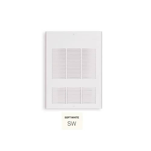 2000W Wall Fan Heater w/ Built-in Thermostat, Single, 240V Control, 480V, Soft White