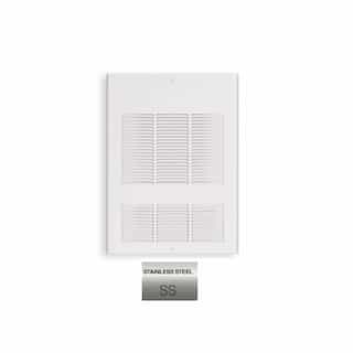 Stelpro 3000W Wall Fan Heater w/ Thermostat, Up To 400 Sq.Ft, 10238 BTU/H, 480V, Steel