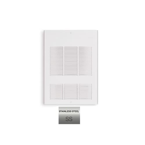 4000W Wall Fan Heater w/ Thermostat, 500 Sq.Ft, 13651 BTU/H, 3 Ph, 480V, Steel