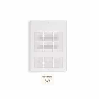 4000W Wall Fan Heater w/ Thermostat, 500 Sq.Ft, 13651 BTU/H, 3 Ph, 480V, Soft White