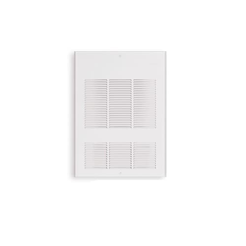 4000W Wall Fan Heater w/ Thermostat, 500 Sq.Ft, 13651 BTU/H, 3 Ph, 480V, White