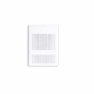 4000W Wall Fan Heater w/ Thermostat & Switch, 500 Sq.Ft, 13651 BTU/H, 3 Ph, 208V, White