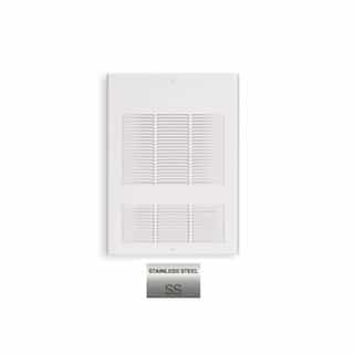4800W Wall Fan Heater w/ Built-In Thermostat, Up To 500 Sq.Ft, 16381 BTU/H, 480V, Steel