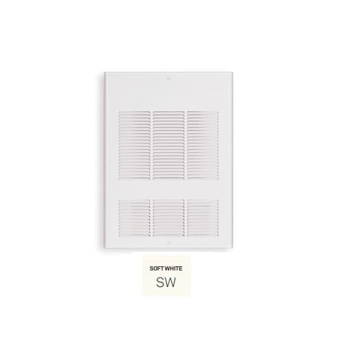 Stelpro 6000W Wall Fan Heater w/ Thermostat, Double Unit, 500 Sq.Ft, 20476 BTU/H, Soft White