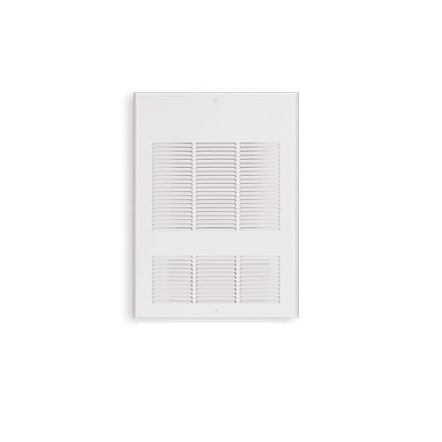 6000W Wall Fan Heater w/ Thermostat, Double Unit, 500 Sq.Ft, 20476 BTU/H, 277V, White