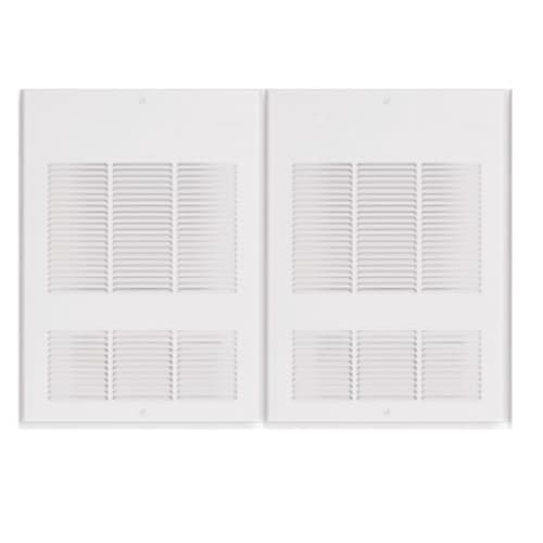 Stelpro 6000W Wall Fan Heater w/ Built-in Thermostat, Double Unit, 20476 BTU/H, 277V, Off White