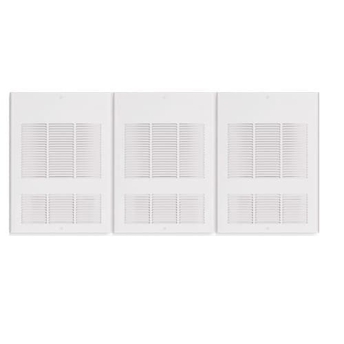 9000W Wall Fan Heater, Triple Unit, 240V Control, 480V, Soft White