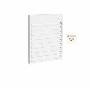 1500W Aluminum Wall Fan Heater w/ Thermostat, Single, 5119 BTU/H, 120V, Soft White
