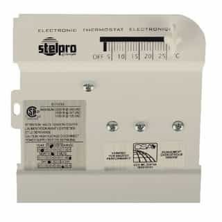 Stelpro Built-in Thermostat, Single Pole, 120V-600V, Soft White