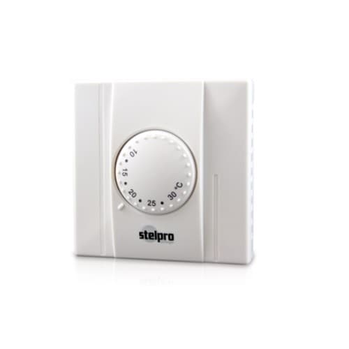 Stelpro 3-Wire Electronic Thermostat, Dial Knob, 24V, White