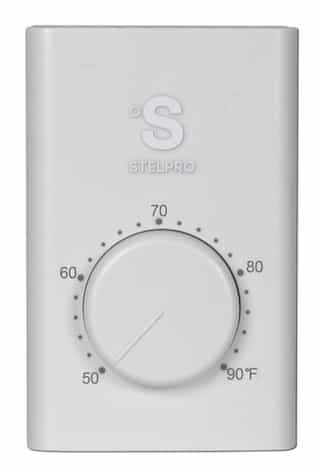 Stelpro Built-in Thermostat, Single Pole, 120-600V, White
