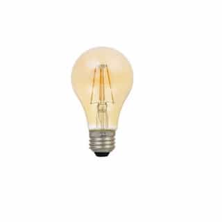 6.5W LED A19 Amber Bulb, Dimmable, E26, 650 lm, 2175K