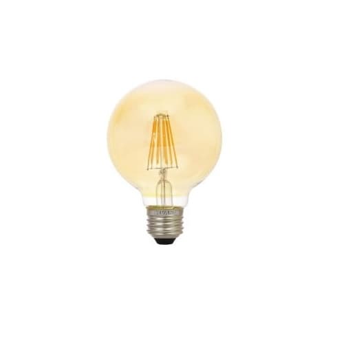 LEDVANCE Sylvania 3W LED G25 Amber Bulb, Dimmable, E26, 200 lm, 2175K