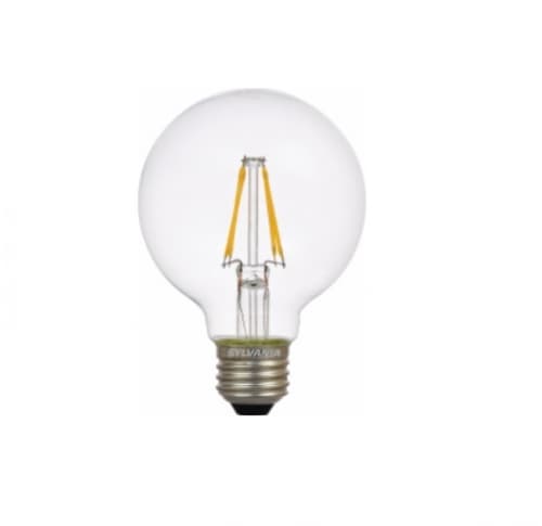 LEDVANCE Sylvania 4.5W LED G25 Bulb, 40W Inc. Retrofit, Dim, E26, 350 lm, 2700K, Clear