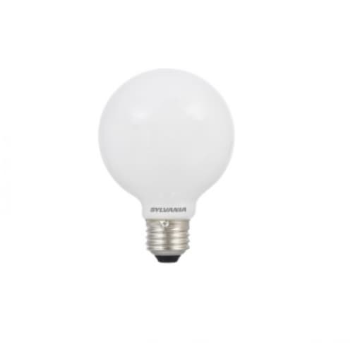 LEDVANCE Sylvania 4.5W LED G25 Bulb, 40W Inc. Retrofit, Dim, E26, 350 lm, 2700K, Frosted