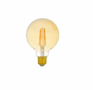 6.5W LED G30 Amber Bulb, 60W Inc. Retrofit, Dim, E26, 650 lm, 2175K