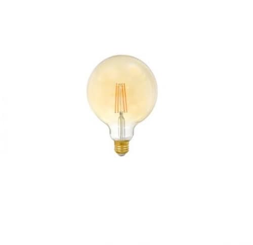 6.5W LED G40 Amber Bulb, 60W Inc. Retrofit, Dim, E26, 650 lm, 2175K