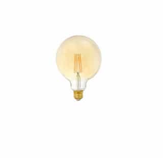 LEDVANCE Sylvania 6.5W LED G40 Amber Bulb, 60W Inc. Retrofit, Dim, E26, 650 lm, 2175K