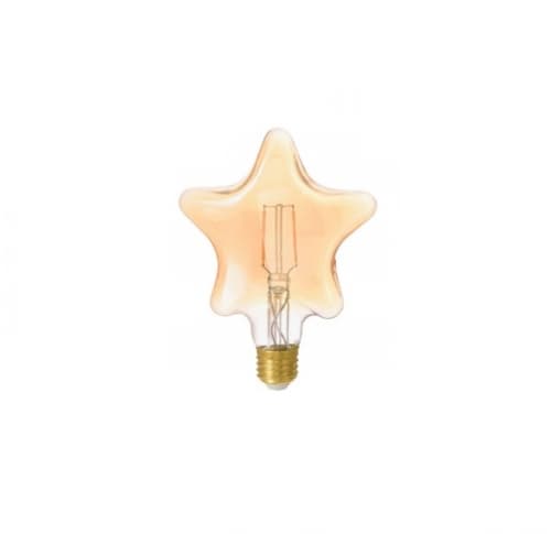 2W LED Star Shaped Decorative Bulb, E26, 150 lm, 2175K 